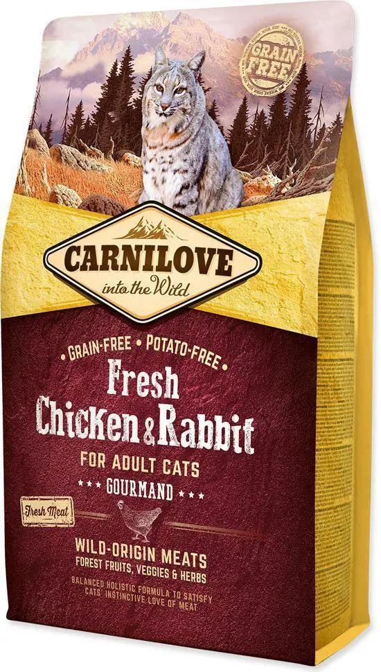 Carnilove Cat Fresh Chicken&Rabbit Gourmand 6кг - корм для кішок з куркою і кроликом1